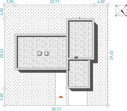 Parterowy 1 - Działka / Nasłonecznienie