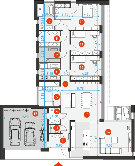 Parterowy 1A - Rzut parteru