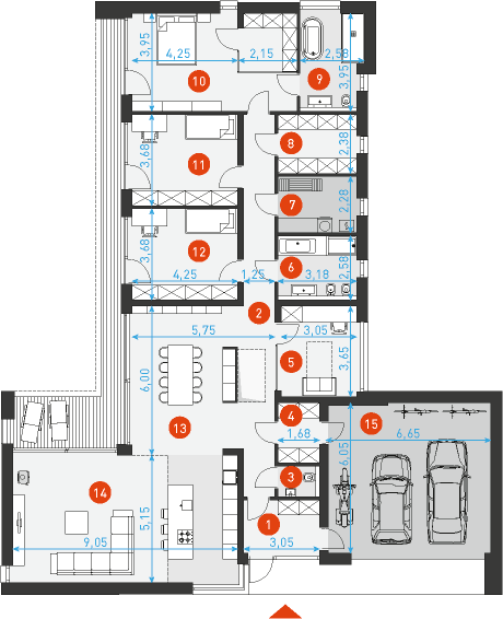 Parterowy 1A - Rzut parteru