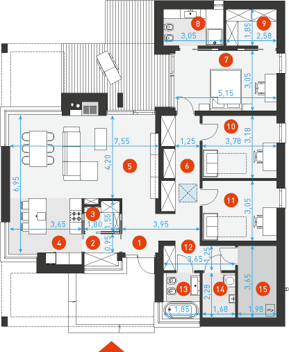 Parterowy 2 - Rzut parteru