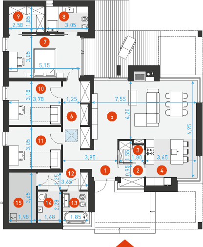 Parterowy 2 - Rzut parteru