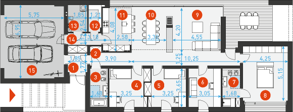 Parterowy 3 - Rzut parteru