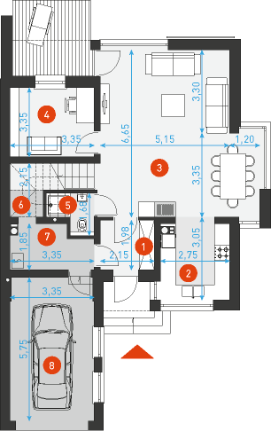 Praktyczny 1 - Rzut parteru