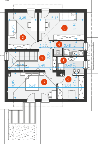 Praktyczny 1 - Rzut poddasza