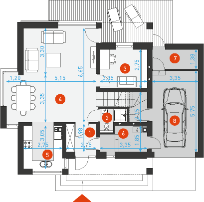 Praktyczny 3 - Rzut parteru
