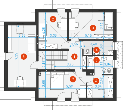 Praktyczny 3 - Rzut poddasza
