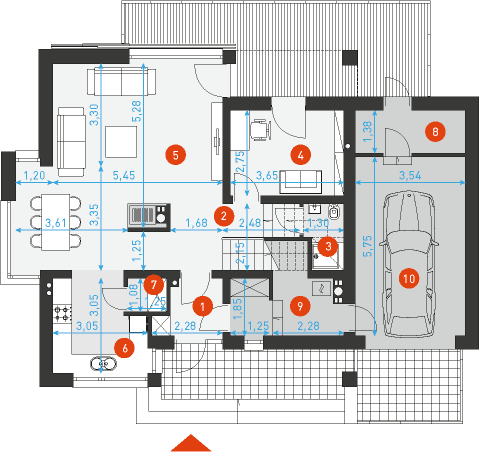 Praktyczny 3A - Rzut parteru