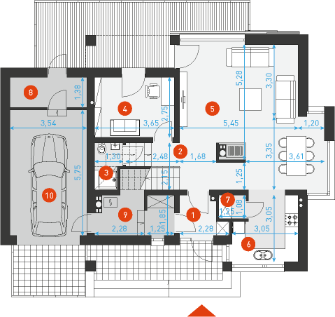 Praktyczny 3A - Rzut parteru