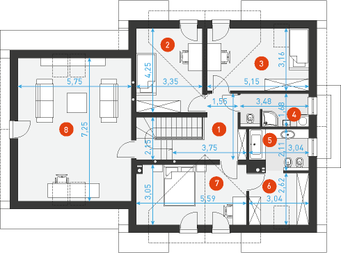 Praktyczny 4 - Rzut poddasza
