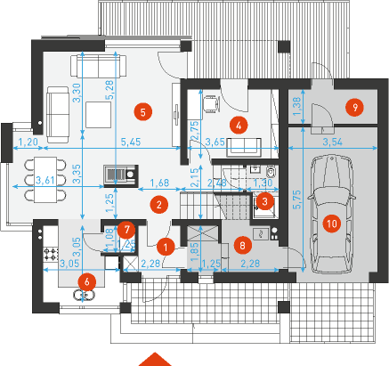 Praktyczny 6 - Rzut parteru