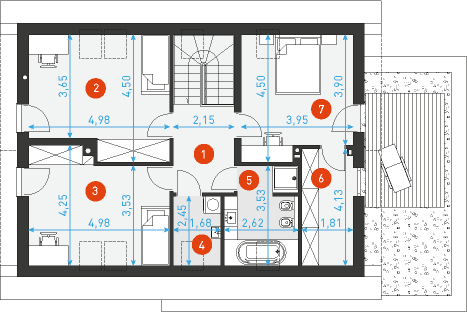 Prosty 1A - Rzut poddasza