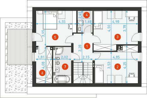 Prosty 2A - Rzut poddasza
