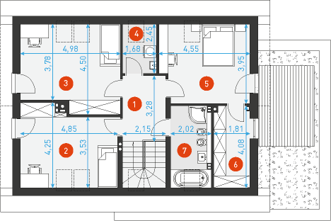 Prosty 2A - Rzut poddasza
