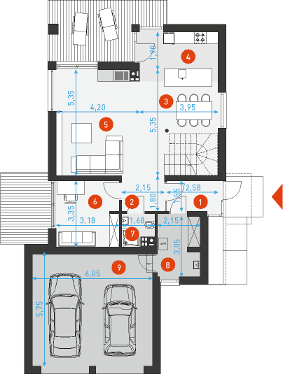 Prosty 3A - Rzut parteru