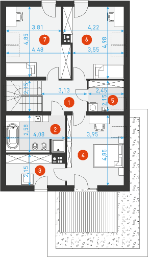 Prosty 3A - Rzut poddasza