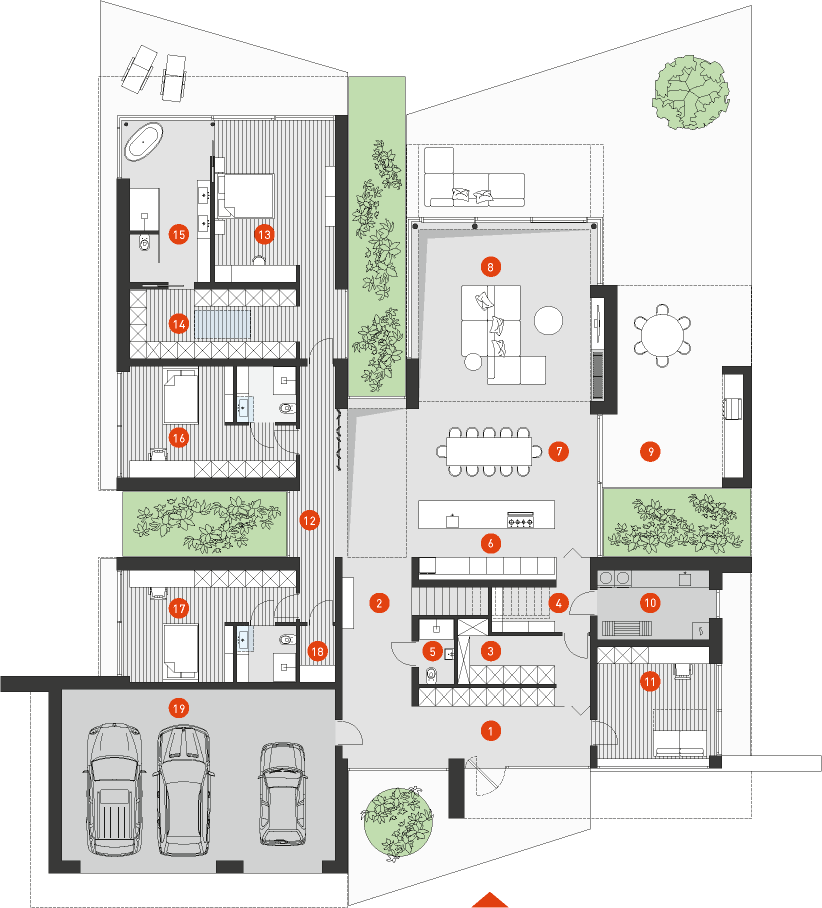 Rezydencja Diviso - Rzut parteru