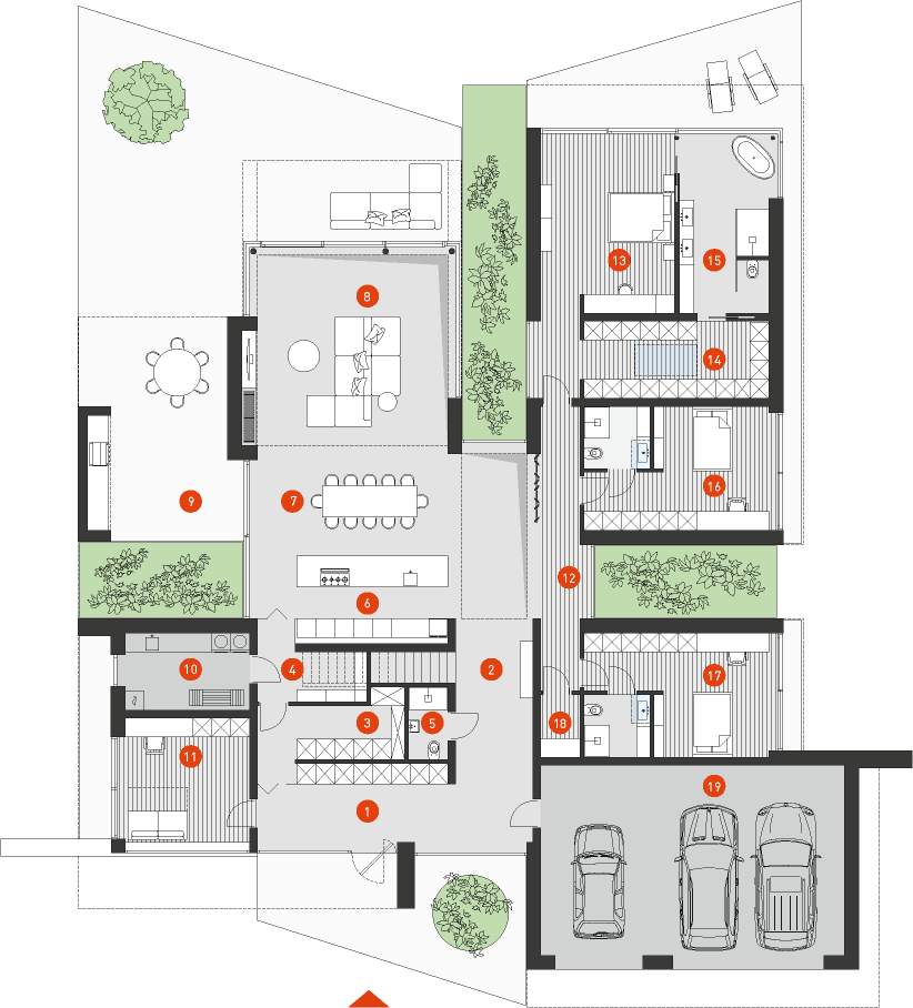 Rezydencja Diviso - Rzut parteru