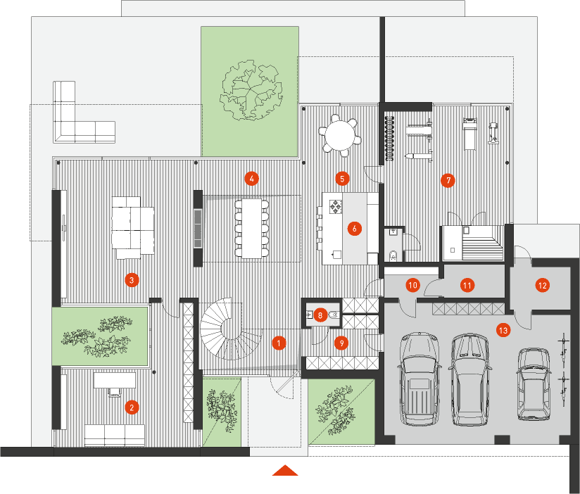 Rezydencja Horizon - Rzut parteru