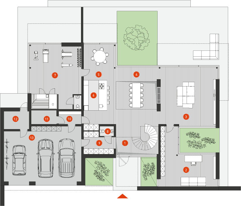 Rezydencja Horizon - Rzut parteru