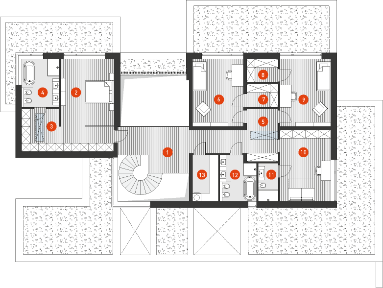 Rezydencja Horizon - Rzut piętra