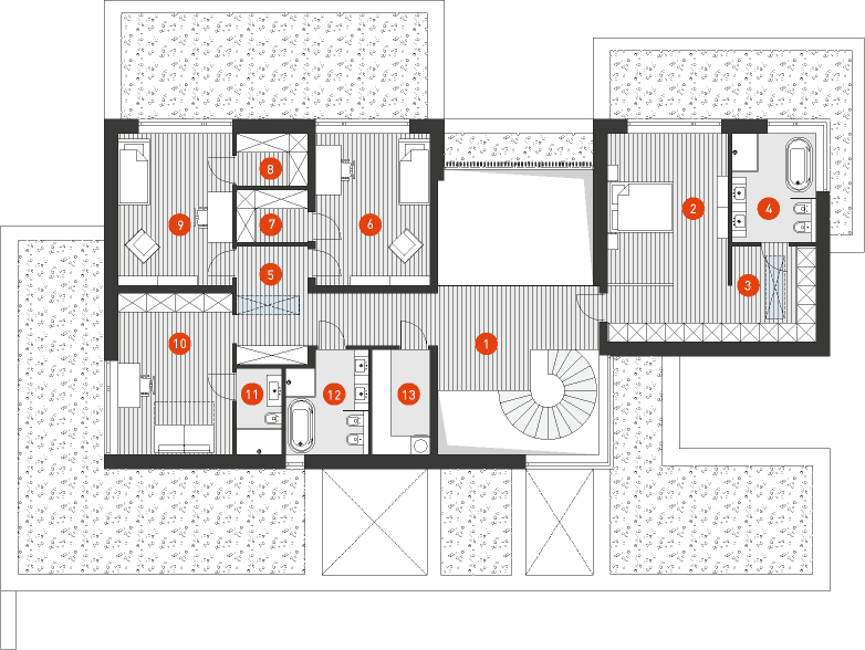 Rezydencja Horizon - Rzut piętra