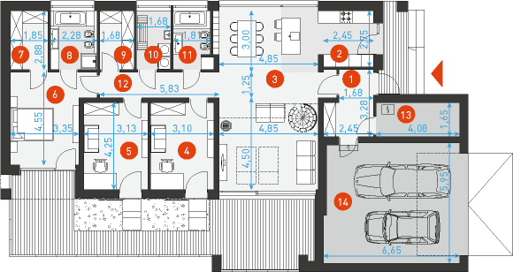 Rodzinny 2 - Rzut parteru
