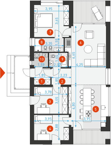 Uniwersalny 1 - Rzut parteru