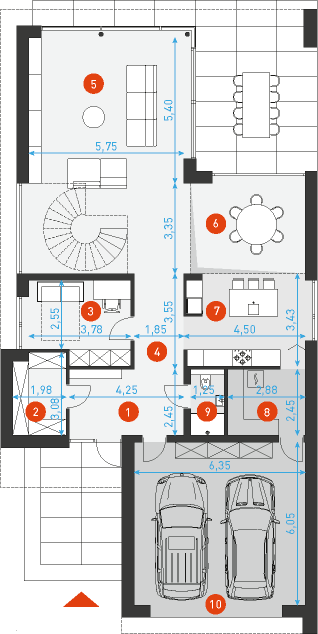 Willa Prestige 3 - Rzut parteru