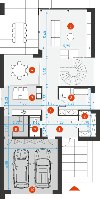 Willa Prestige 3 - Rzut parteru
