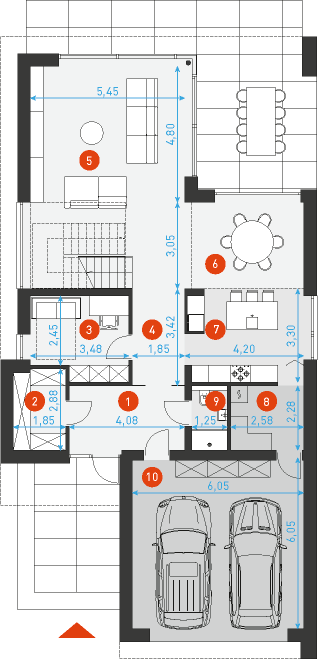 Willa Prestige 4 - Rzut parteru