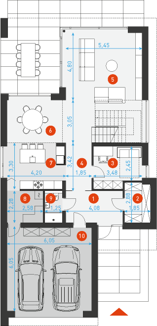 Willa Prestige 4 - Rzut parteru