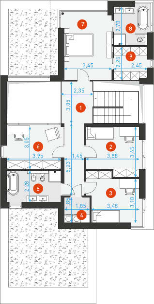 Willa Prestige 4 - Rzut piętra