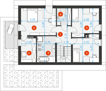 Wygodny 3 - Rzut poddasza