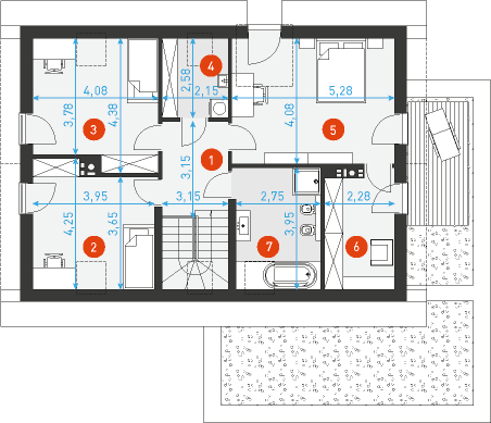 Wygodny 3 - Rzut poddasza