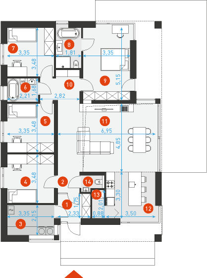 Wzorowy 1 - Rzut parteru